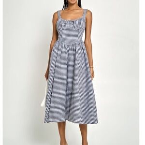 Reformation (Few Moda) Gingham Linen Dress 6